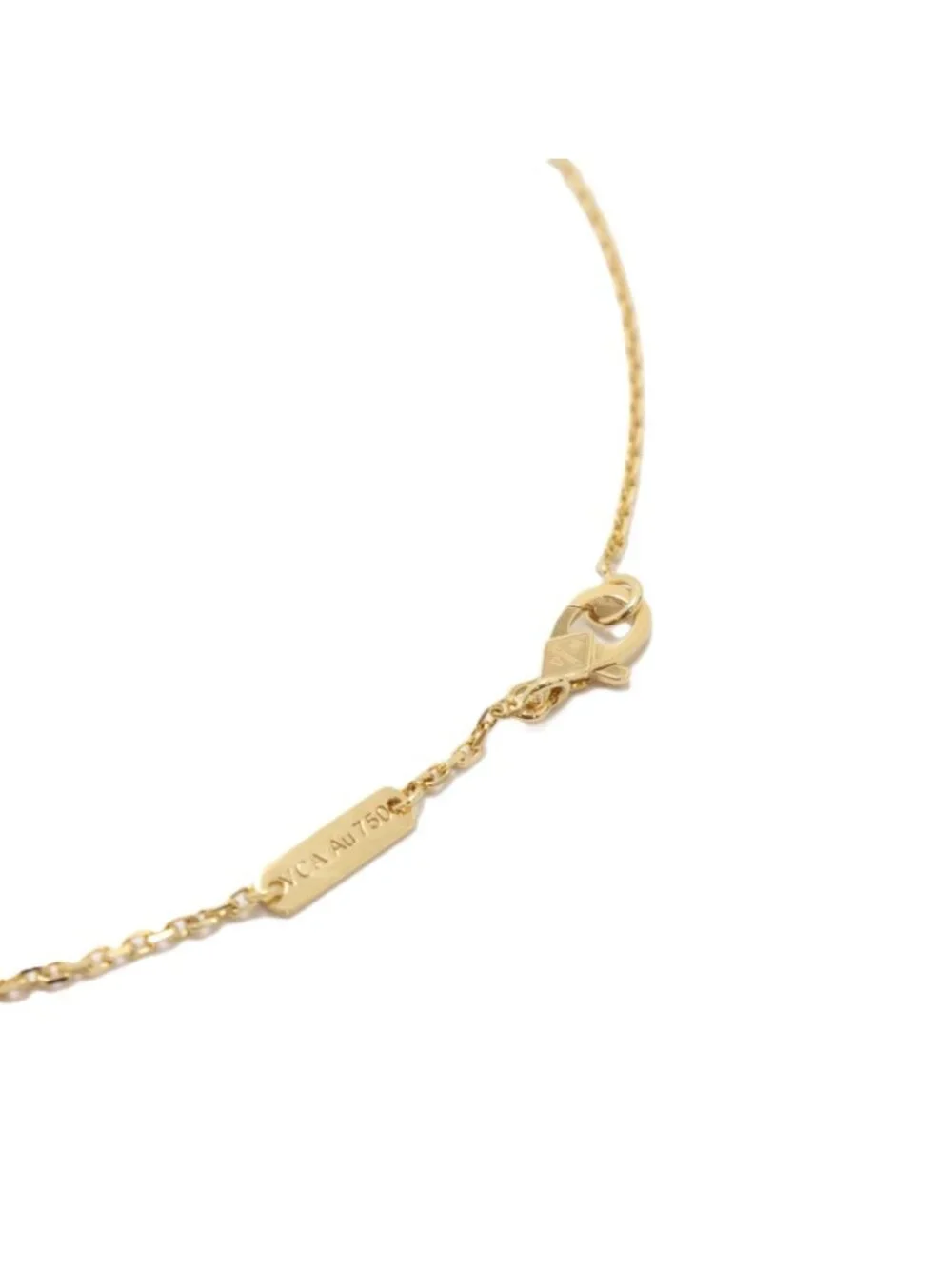 Van Cleef & Arpels Vintage Alhambra Necklace Onyx 18k Yellow Gold